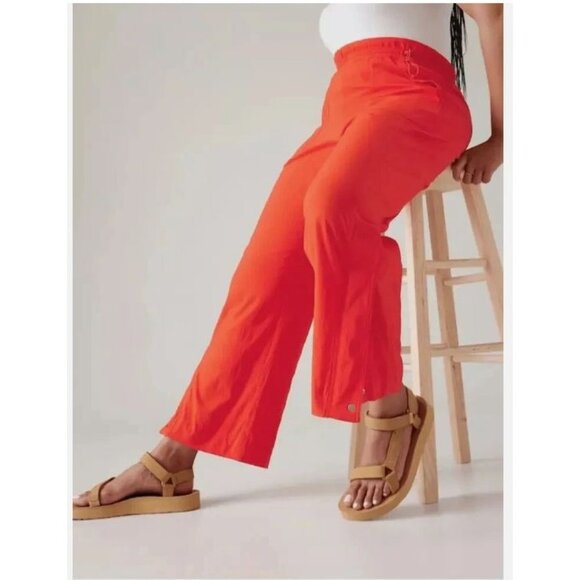 ATHLETA Trekkie Parachute Pants Vermilion Orange - Picture 3 of 15